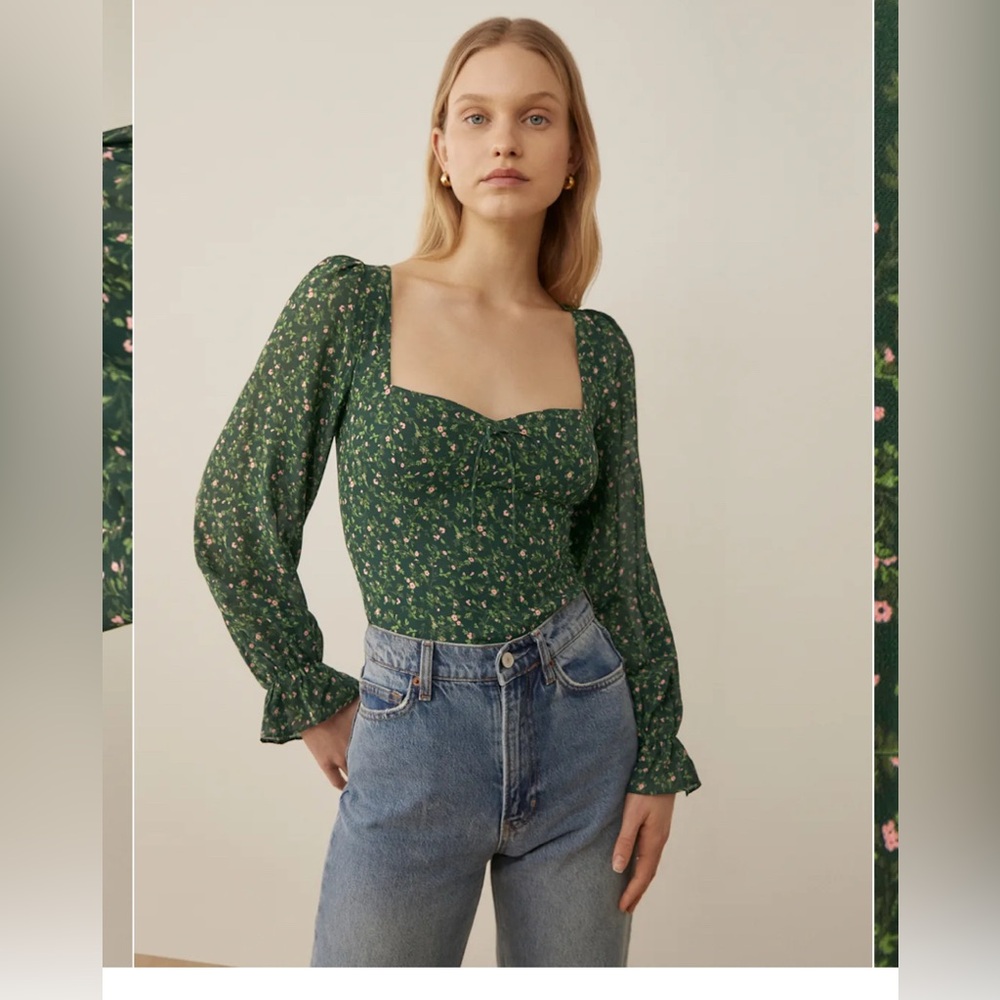 Reformation Chase Top in Coriander Sz 8